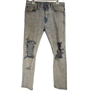 Levi's 512 Slim Taper Light Wash Distressed 32x30